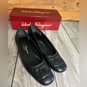 Salvatore Ferragamo DALAN Black Calf size 9.5 Aa